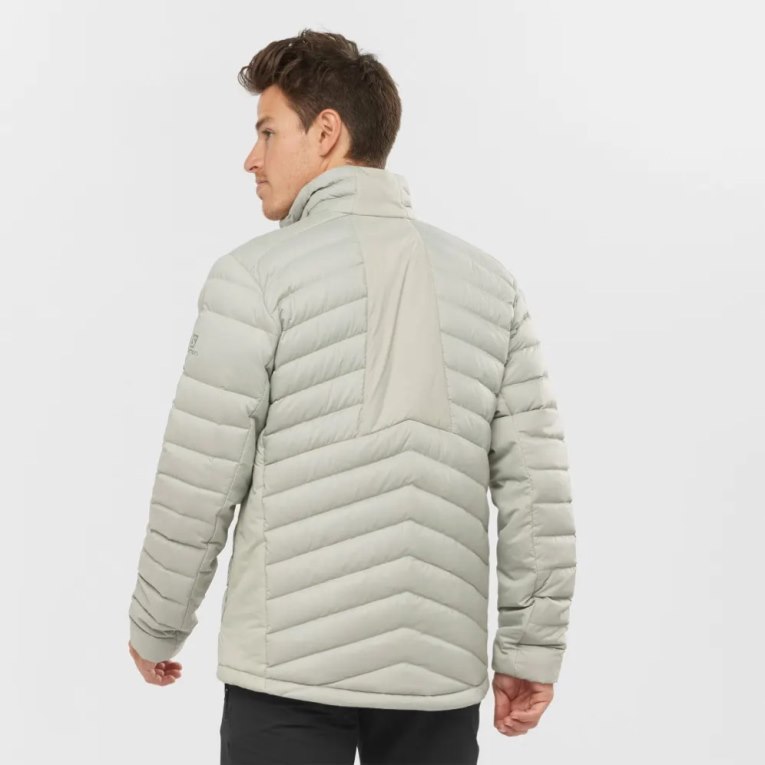 Salomon Essential Xwarm Down Men's Insulated Jackets Light Grey | CA 85P2